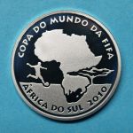 Brasilien 2010 5 Reais Fußball WM Südafrika PP