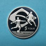 Brasilien 2010 5 Reais Fußball WM Südafrika PP