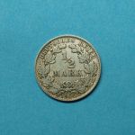 Deutsches Reich 1906 D 1/2 Mark Silber