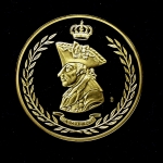Medaille Friedrich II., Schwarzer Adler Orden, vergoldet PP
