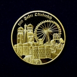 Medaille 2010 Deutsche Heimat - 200 Jahre Oktoberfest, vergoldet PP