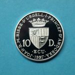 Andorra 1997 10 Diners "UNO" Silber PP