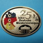 Gigant Medaille 2015 3. Oktober 1990, CU vergoldet, Swarovski PP