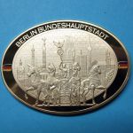 Gigant Medaille 2015 Bundeshauptstadt, CU vergoldet, Swarovski PP
