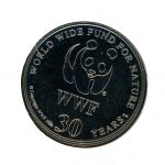 St. Lucia 1996 Numisbrief Medaille Blaustirnamazone 30 Jahre WWF, CuNi PP
