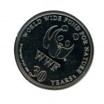 Vanuatu 1995 Numisbrief Medaille Dugon/ Seekuh 30 Jahre WWF, CuNi PP