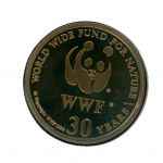 Senegal 1986 Numisbrief Medaille Dama Gazelle, 30 Jahre WWF unzirkuliert