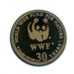 Belize 1992 Numisbrief Medaille Jaguar 30 Jahre WWF, CuNi PP