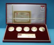 China Maskottchen Medaillen Proof Set Olympiade Peking 2008 in Box PP