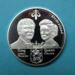 Niederlande 2013 Medaille Willem-Alexander & Maxima, Swarovski PP