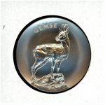Schweiz Medaillenblatt Tiere der Heimat Gemse Medaille Feinsilber