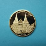 Medaille 2009 Deutsches Heimat Holstentor, vergoldet PP