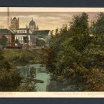 AK Neuss 1904 Erftpartie mit Blick auf Quirinusmünster