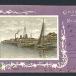 AK Neuss 1903 Reliefkarte Neusser Hafen