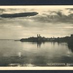 AK Friedrichshafen 1911 Abendstimmung am See mit Zeppelin