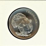 Schweiz Medaillenblatt Tiere der Heimat Truthahn Medaille Feinsilber
