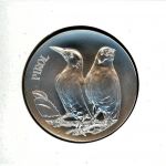 Schweiz Medaillenblatt Tiere der Heimat Pirol Medaille Feinsilber
