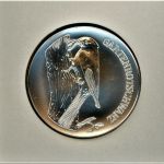 Schweiz Medaillenblatt Tiere der Heimat Gartenrotschwanz Medaille Silber
