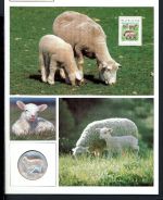 Schweiz Medaillenblatt Tiere der Heimat Schaf Medaille Feinsilber