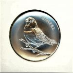 Schweiz Medaillenblatt Tiere der Heimat Gimpel Medaille Feinsilber