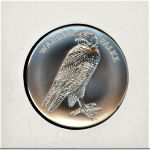 Schweiz Medaillenblatt Tiere der Heimat Wanderfalke Medaille Feinsilber