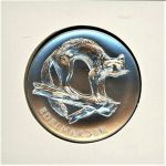 Schweiz Medaillenblatt Tiere der Heimat Edelmarder Medaille Feinsilber
