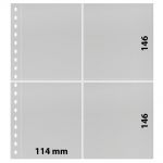 Lindner Klarsichthüllen mit 4 Taschen für Postkarten 829P (10er Pack) Neu
