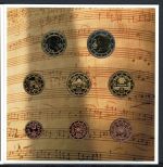 Österreich 2003 Kursmünzensatz/ KMS im Folder "Mozart", hdgh.