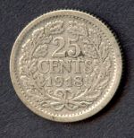 Niederlande 1918 25 Cents Wilhelmina