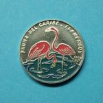 Kuba 1994 1 Peso "Flamingos" in Farbe