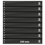 Lindner Einsteckblätter Omnia schwarz 8 Streifen 08P (10er Packung) Neu