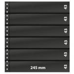 Lindner Einsteckblätter Omnia schwarz 6 Streifen 06P (10er Packung) Neu