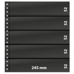 Lindner Einsteckblätter Omnia schwarz 5 Streifen 05P (10er Packung) Neu