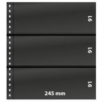 Lindner Einsteckblätter Omnia schwarz 3 Streifen 03P (10er Packung) Neu
