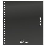 Lindner Einsteckblätter Omnia schwarz 1 Streifen 01P (10er Packung) Neu