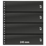 Lindner Einsteckblätter Omnia schwarz 4 Streifen 04P (10er Packung) Neu
