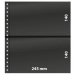 Lindner Einsteckblätter Omnia schwarz 2 Streifen 02P (10er Packung) Neu