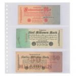Lindner Klarsichthüllen mit 3 Streifen für Banknoten 831P (10er Pack) Neu
