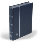 Leuchtturm Einsteckbuch Blau LEDER, DIN A4, 64 schwarze Seiten 356722 Neu
