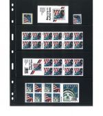 Lindner UNIPLATE Blätter Schwarz mit 4 Streifen 074 (5er Pack) Neu