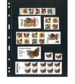 Lindner UNIPLATE Blätter Schwarz mit 5 Streifen 075 (5er Pack) Neu