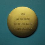 Medaille Abguß des Karlssiegel der Stadt Aachen f. 40 Jährige Dienste ST