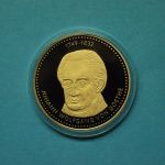 Medaille Johann Wolfgang von Goethe, CuNi 24 Karat vergoldet PP