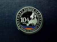 Medaille 10 Jahre Europa -Germany- versilbert, teilvergoldet PP