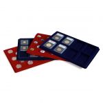 Leuchtturm Münztableau mit 48 Fächern für 6 Euro-KMS, Blau (2er Pack) 309571 Neu