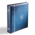 Leuchtturm Euro-Münzalbum Numis, inkl. Kassette & 7 Hüllen, blau 338772 Neu