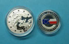 Polen 2004 10 Zl. + Silbermedaille Mitgliedschaft EU im Holzetuitui PP