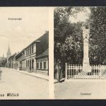 AK Willich Kr. Viersen 1908 Peterstrasse und Denkmal