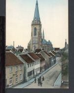 AK Willich Kr. Viersen 1914 Kath. Kirche und Schulstrasse
