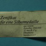 Medaille Martin Luther, Feinsilber handpatiniert, Zertifikat